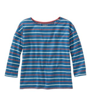 Women's Heritage Mariner Top, Boatneck Three-Quarter-Sleeve Stripe