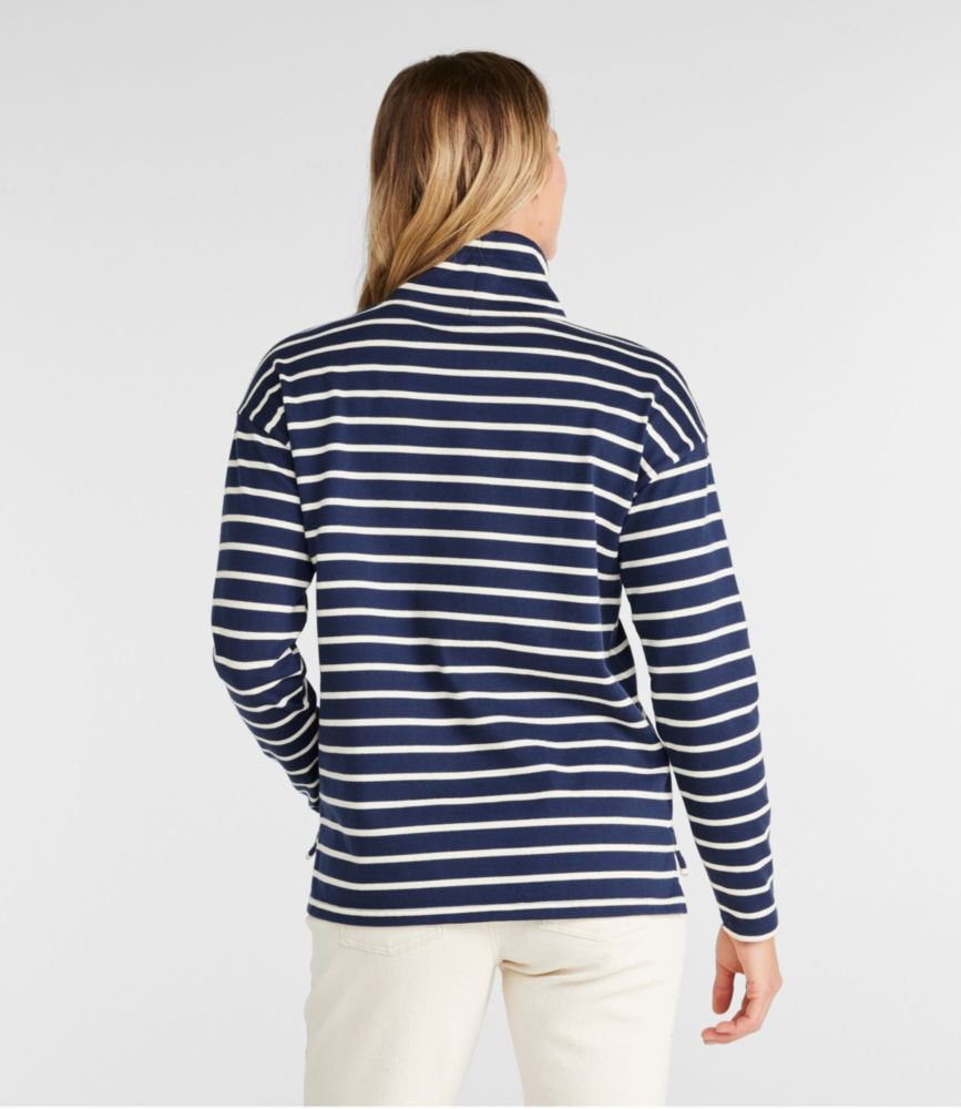 Women's Heritage Mariner Top, Funnelneck Stripe, Classic Navy/Sailcloth, small image number 3