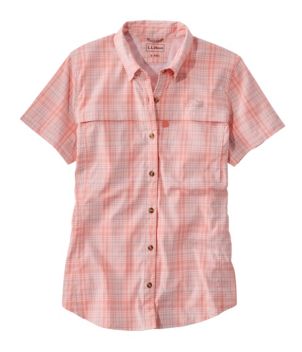 Women's Tropicwear Shirt, Plaid Short-Sleeve