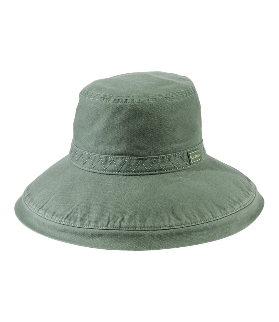 Women's Wide Brim Bucket Hat Silver Birch Small, Cotton | L.L.Bean