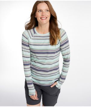 Women's Everyday SunSmart® Tee, Crewneck Long-Sleeve Stripe