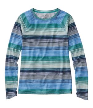 Women's Everyday SunSmart® Tee, Crewneck Long-Sleeve Stripe