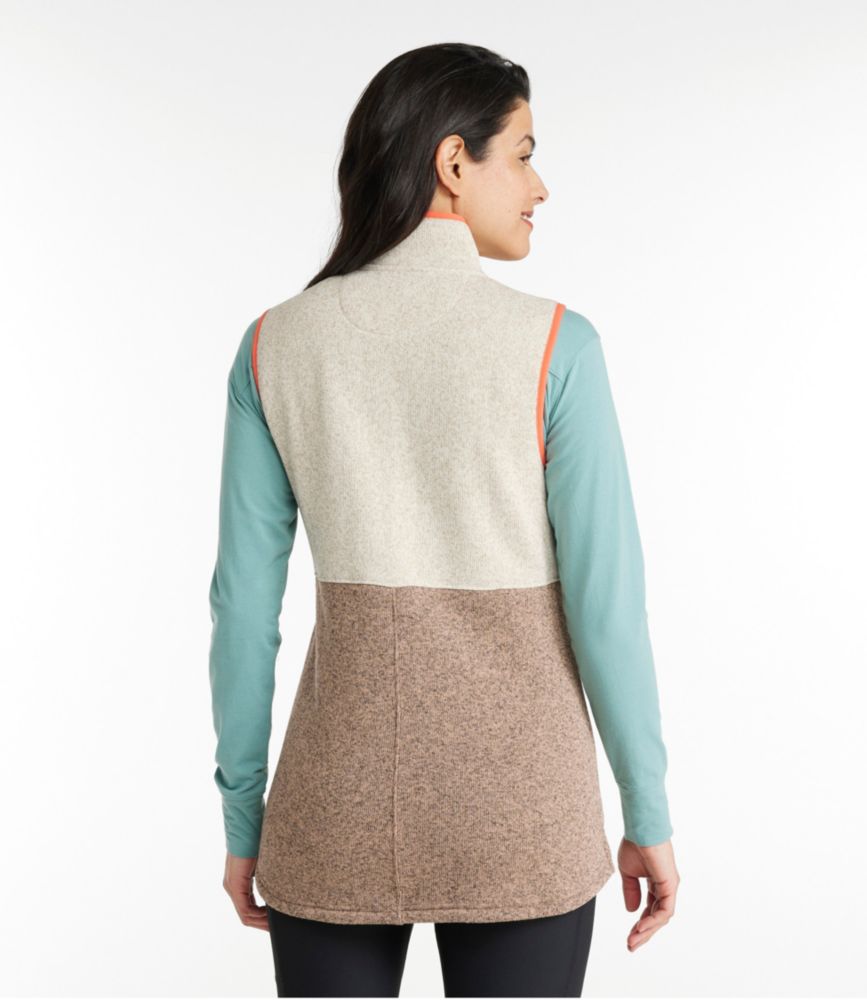 Women's L.L.Bean Sweater Fleece, Long Vest Colorblock, , small image number 2