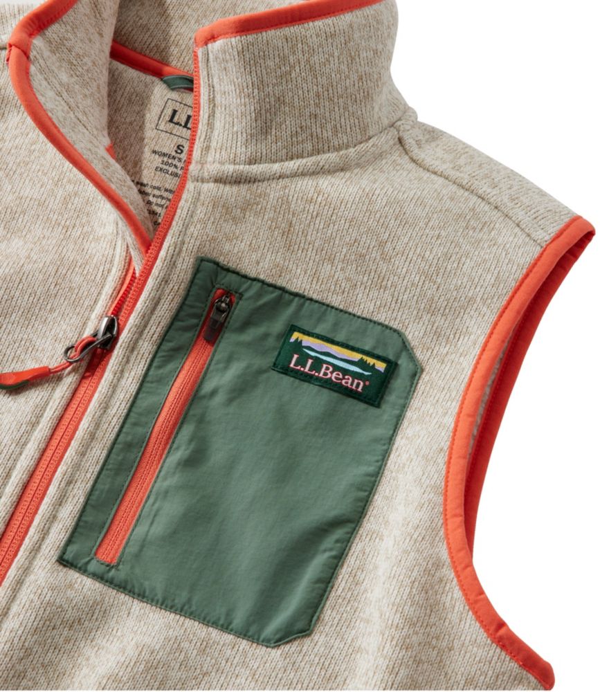 Women's L.L.Bean Sweater Fleece, Long Vest Colorblock, , small image number 3