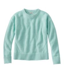 Seafoam Green Cotton Intarsia Sweater