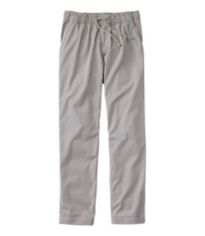 Natural stretch canvas trousers with elasticated cuffs