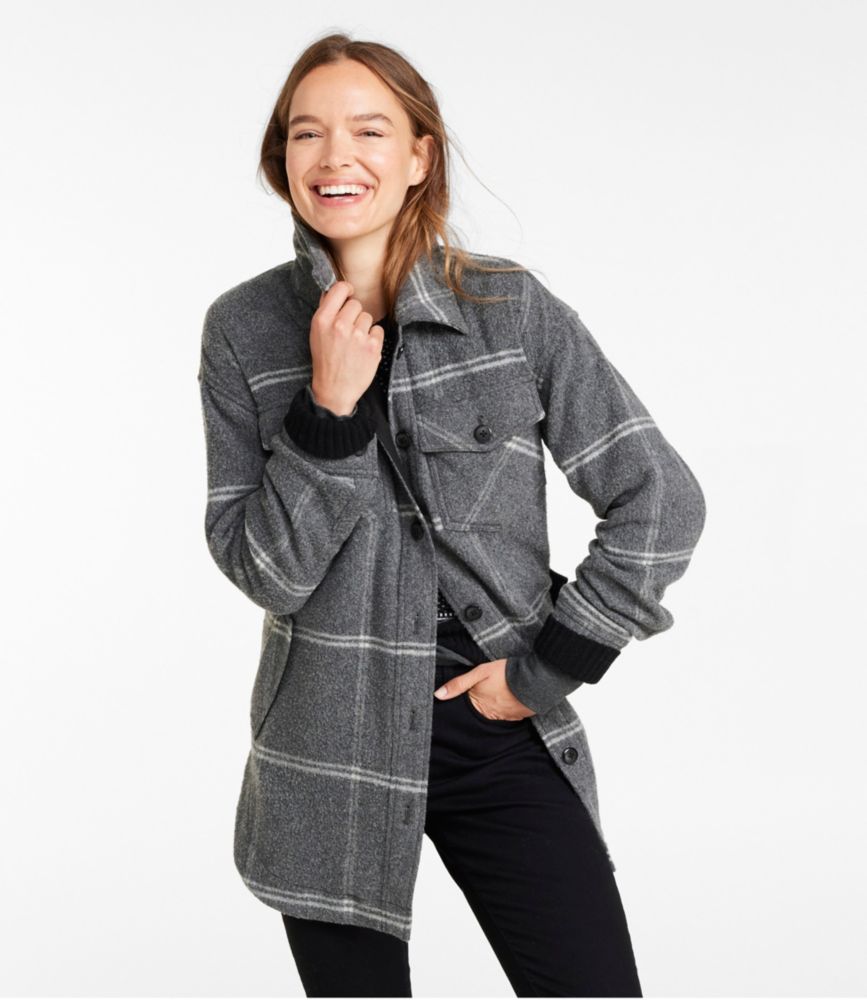 Women's Signature Wool-Blend Long Shacket, , small image number 1