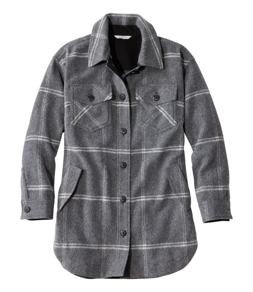 Women's Signature Wool-Blend Long Shacket, , small image number 4