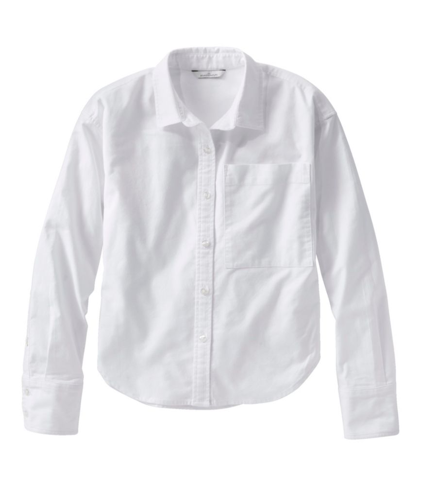 Women's Signature Boyfriend Oxford Shirt, White, small image number 1