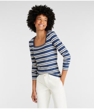 Women's Signature Ribbed Square-Neck Top