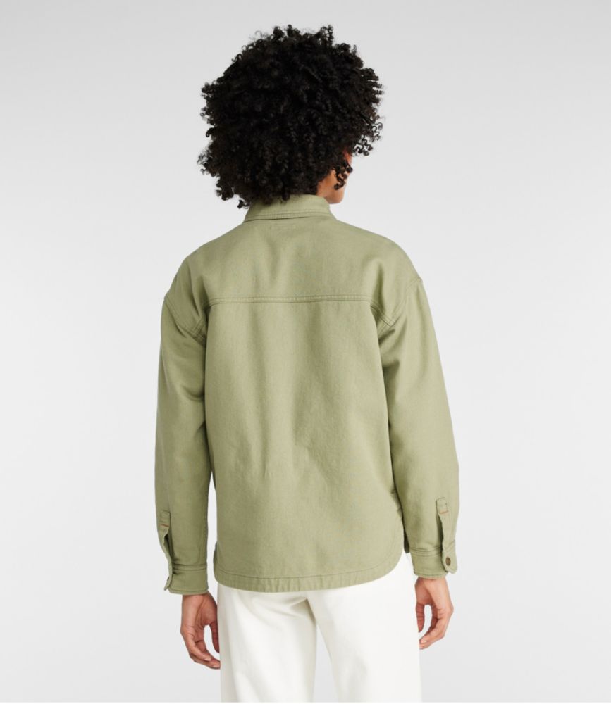 Women's Signature Cotton Twill Shacket, , small image number 2