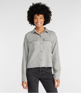 Women's Signature Heritage Textured Flannel Shirt, Cropped