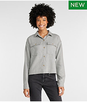 Women's Signature Heritage Textured Flannel Shirt, Cropped