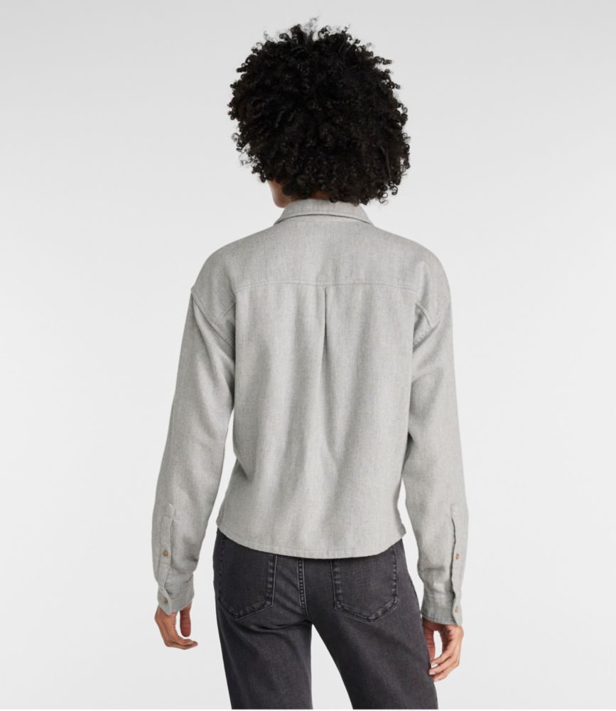 Women's Signature Heritage Textured Flannel Shirt, Cropped