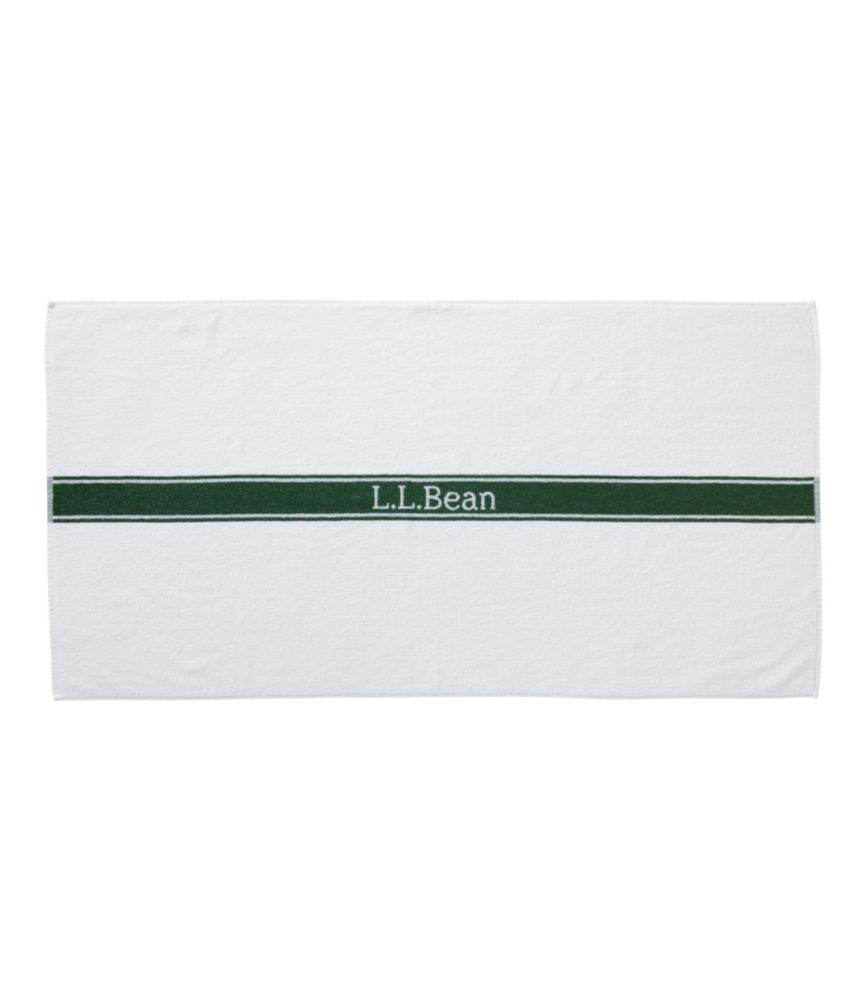 L.L.Bean Locker Room Towel, White/Camp Green, small image number 1