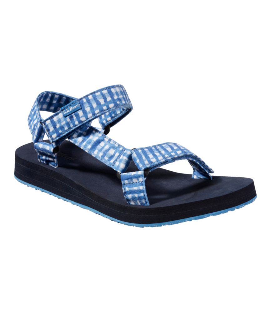 Women's Maine Isle Four-Point Sandals, Print, Marine Blue Gingham, small image number 6