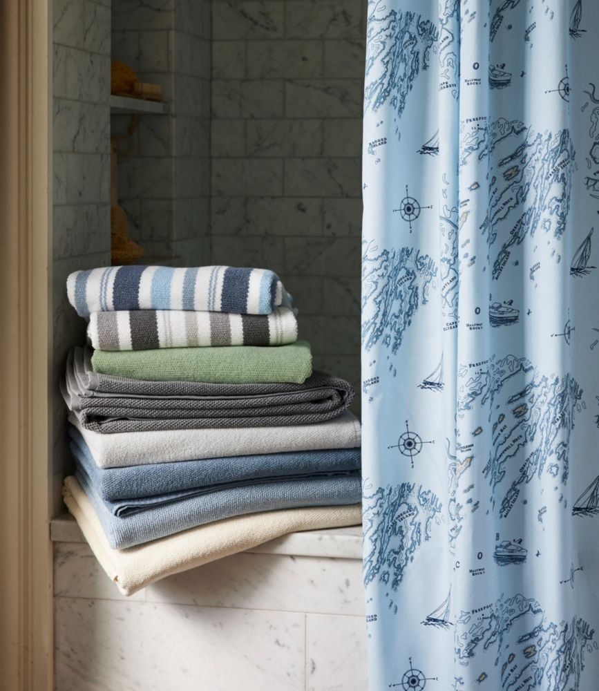 Nautical Map Shower Curtain, , small image number 2