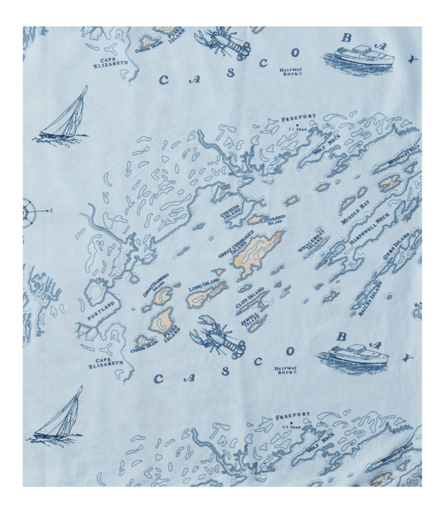 Nautical Map Shower Curtain, , small image number 3
