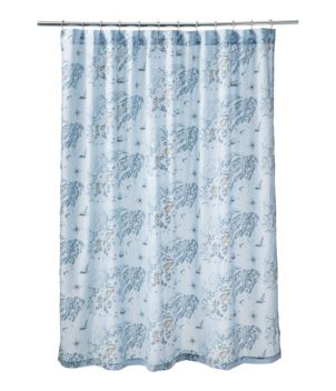 Nautical Map Shower Curtain