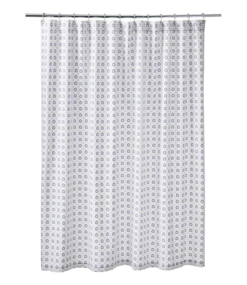 Daisy Shower Curtain, Mid-Blue, small image number 1