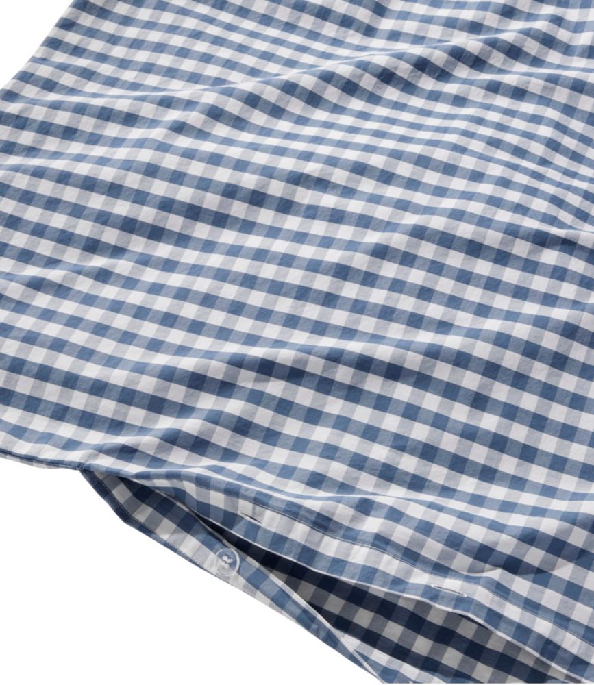 Sunwashed Percale Comforter Cover, Gingham Check, Vintage Indigo, small image number 3