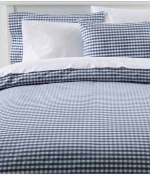 Sunwashed Percale Comforter Cover, Gingham Check