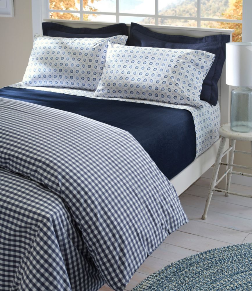 Sunwashed Percale Comforter Cover, Gingham Check