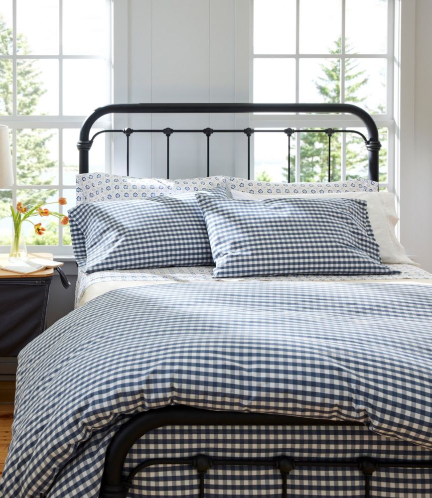 Sunwashed Percale Sheet Collection, Gingham Check