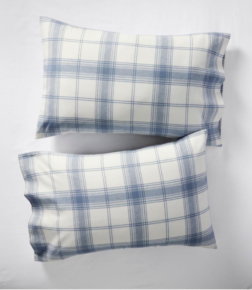 Organic Flannel Sheet Collection, Plaid, Slate Blue, small image number 3