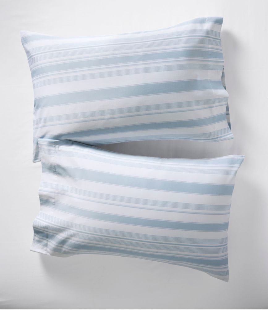 Garment Washed Sateen Sheet Collection, Stripe, Seaside Blue, small image number 3