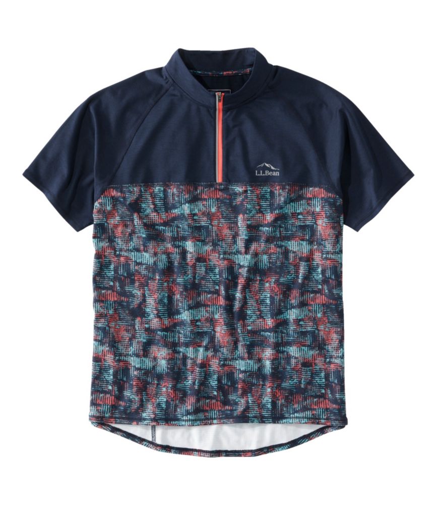 Men's Comfort Cycling Jersey, Short-Sleeve Print