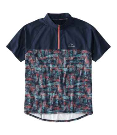 Men's Comfort Cycling Jersey, Short-Sleeve Print