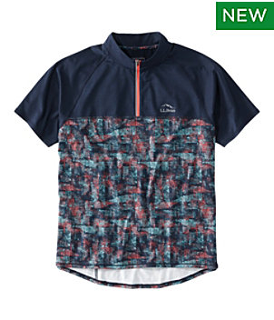 Men's Comfort Cycling Jersey, Short-Sleeve Print