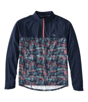 Men's Comfort Cycling Jersey, Long-Sleeve Print