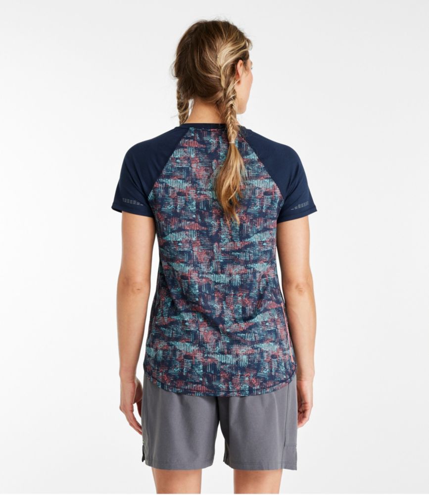 Women's Comfort Cycling Jersey Print Short-Sleeve, Classic Navy Geo Print/Classic Navy, small image number 3