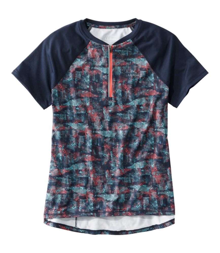 Women's Comfort Cycling Jersey Print Short-Sleeve, Classic Navy Geo Print/Classic Navy, small image number 1