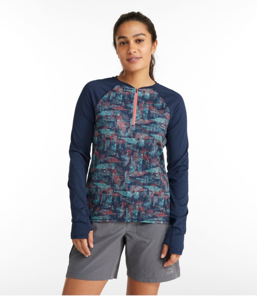 Women's Comfort Cycling Jersey, Long-Sleeve Print