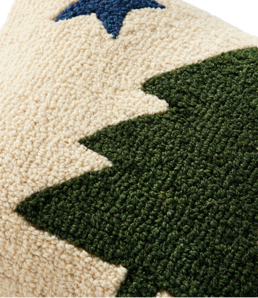 Wool Hooked Throw Pillow, Vacationland, 14" x 14" Throw Pillows at L