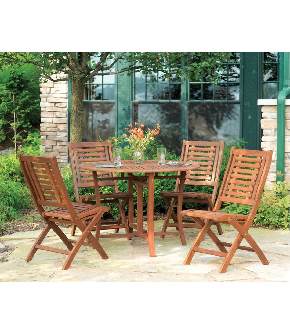 Eucalyptus Foldable Dining Chairs, Set of Two