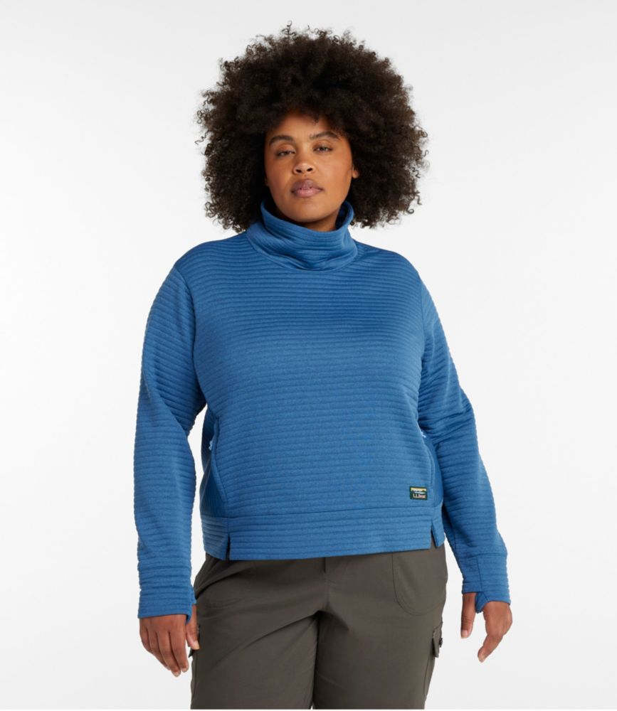 Women's Airlight Pullover, Funnelneck, Malibu Blue Heather, small image number 2