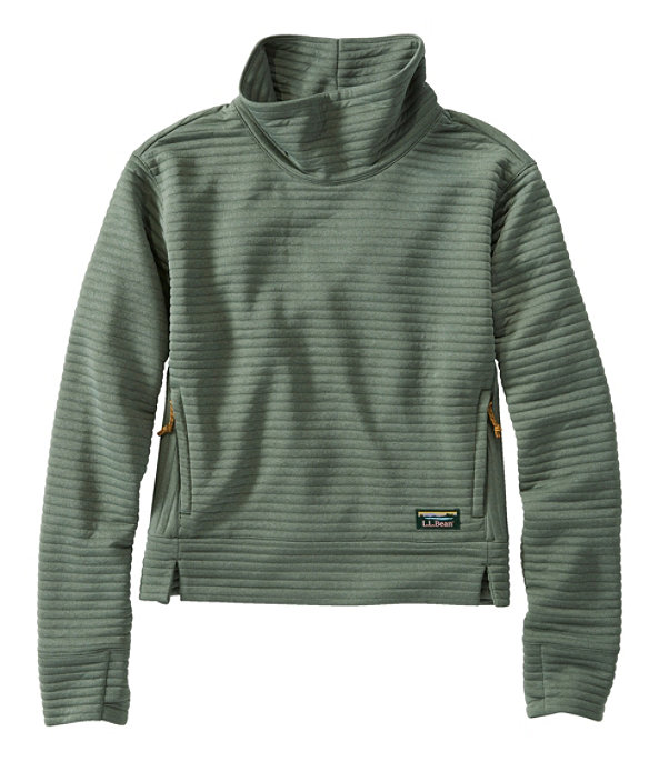 Airlight Knit Funnelneck Pullover, Sea Green Heather, large image number 0