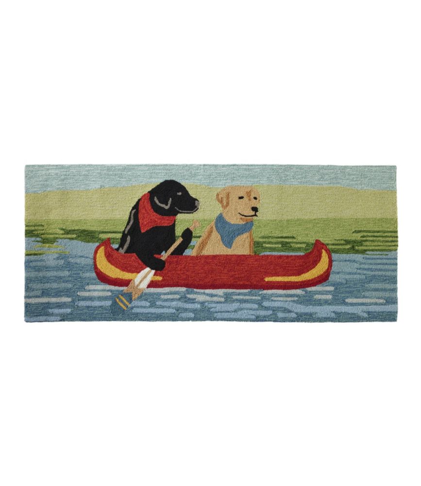 Indoor/Outdoor Vacationland Runner, Dog Canoe, Multi, small image number 1