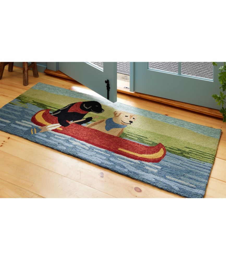 Indoor/Outdoor Vacationland Runner, Dog Canoe