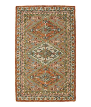 Bordered Medallion Wool Tufted Rug