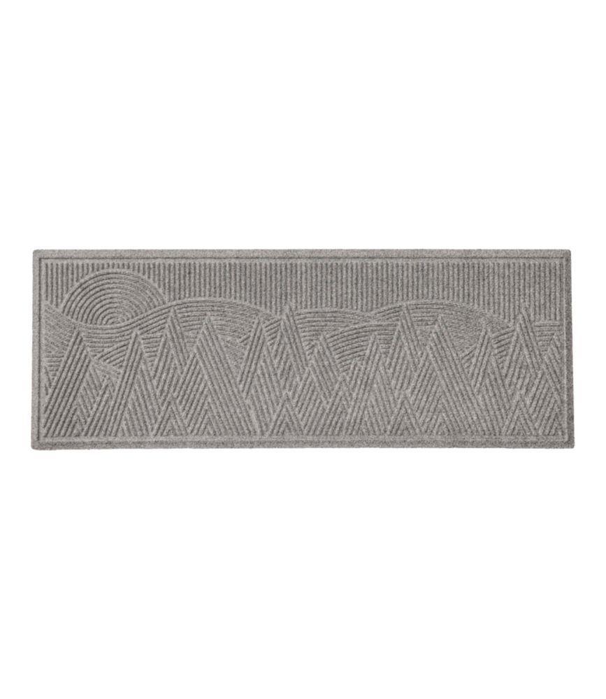 Everyspace Recycled Waterhog Runner, Mountain Scene, Medium Gray, small image number 1