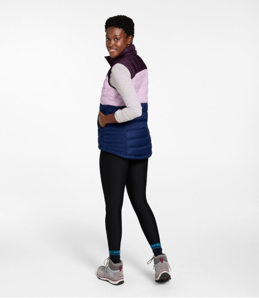 Women's Bean's Down Vest, Colorblock, Eggplant/Lavender Ice, small image number 5