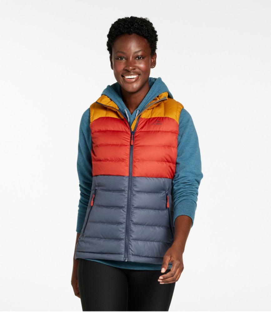 Women's Bean's Down Vest, Colorblock
