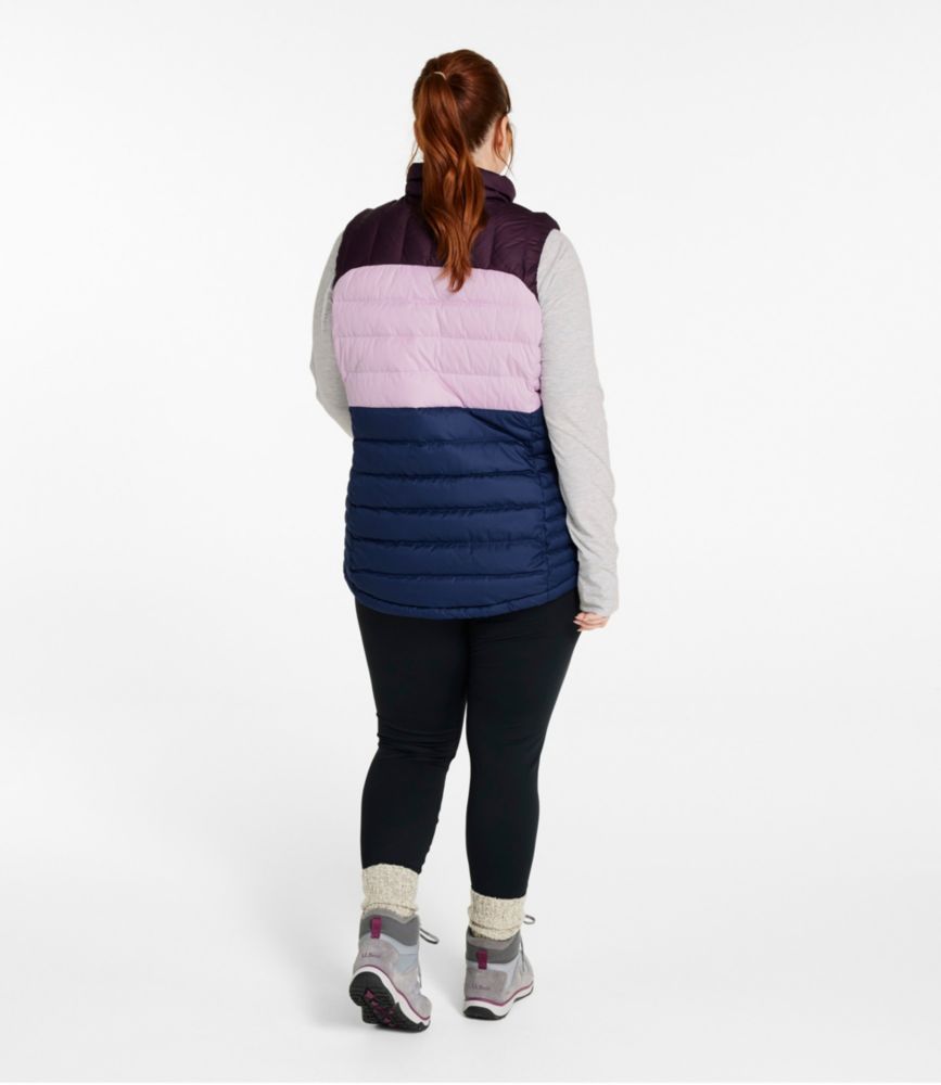 Women's Bean's Down Vest, Colorblock, Eggplant/Lavender Ice, small image number 5