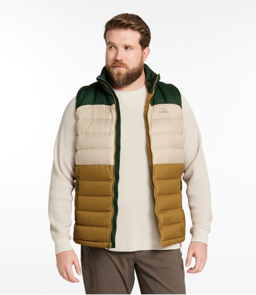 Men's Bean's Down Vest, Colorblock