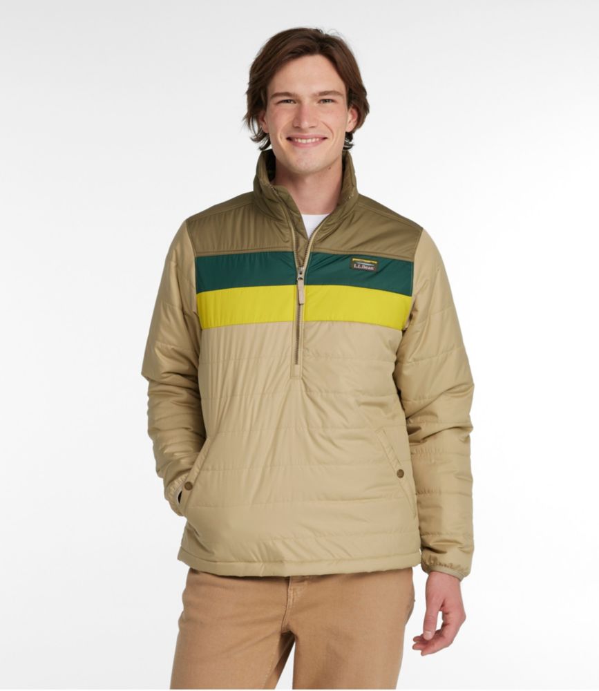 Men's Mountain Classic Puffer Pullover, Colorblock, Dark Mushroom/Sandstone, small image number 2